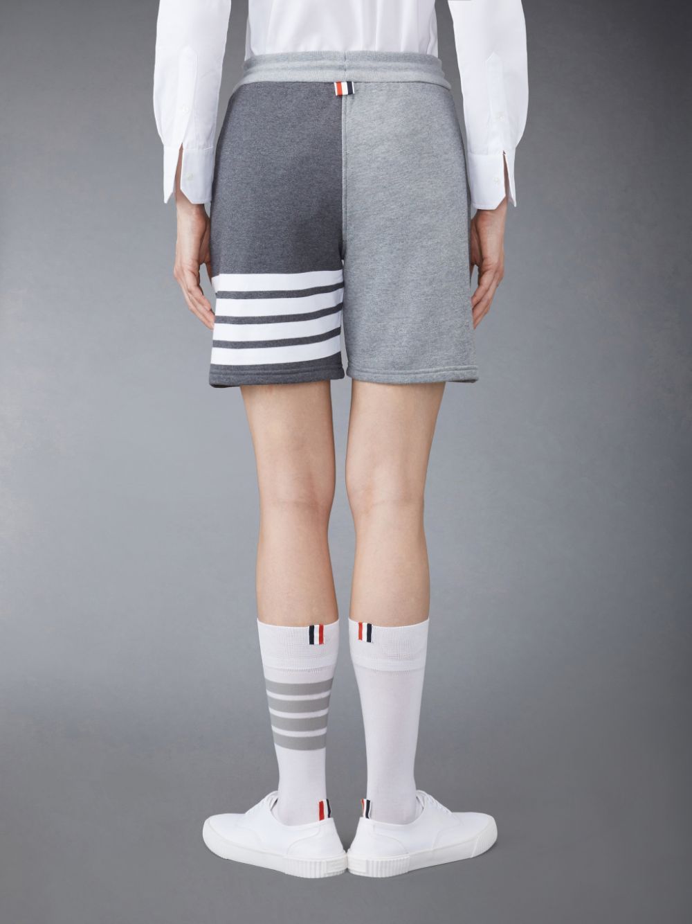 Thom Browne Funmix Loopback 4-Bar Women Shorts Grey | YJE93M47446