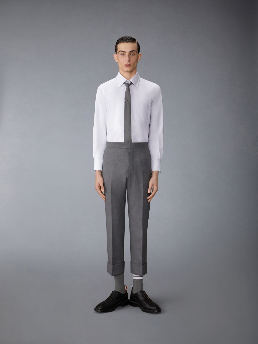 Thom Browne Funmix Oxford Men Shirts Grey | NBB74L45286