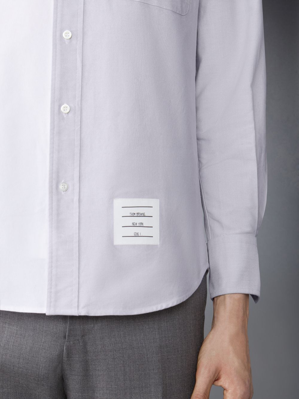 Thom Browne Funmix Oxford Men Shirts Grey | NBB74L45286