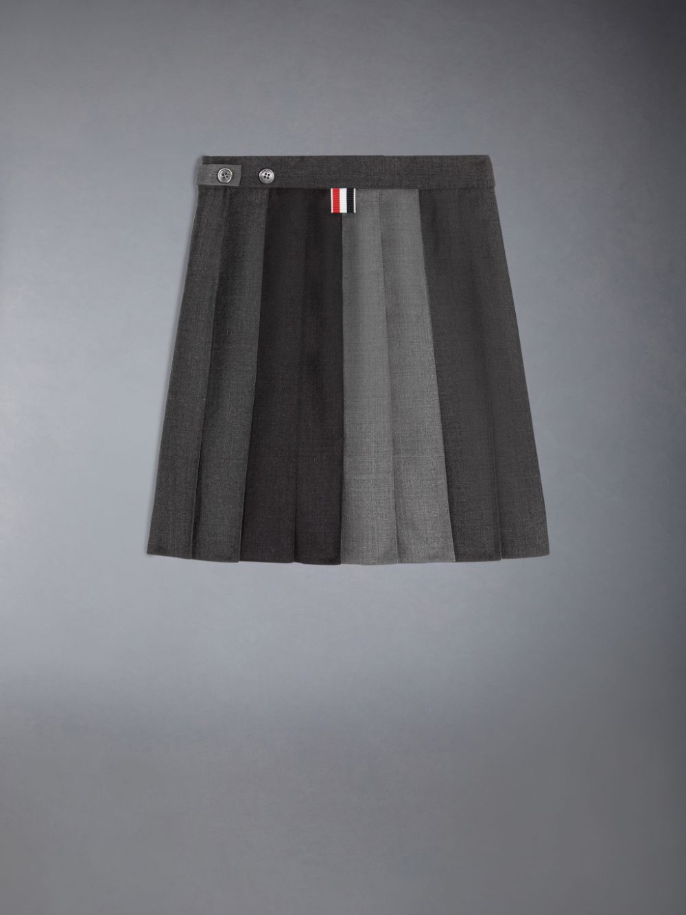 Thom Browne Funmix Twill Pleated Mini Girls's Skirts Grey | SAQ85H21695