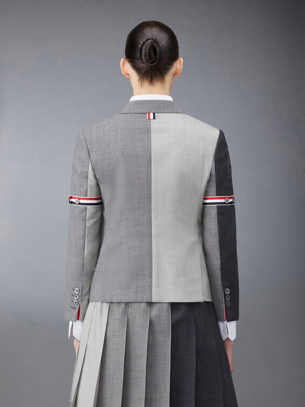 Thom Browne Funmix Wool Fresco High Armhole Sport Women Coats Grey | VWT53D65959