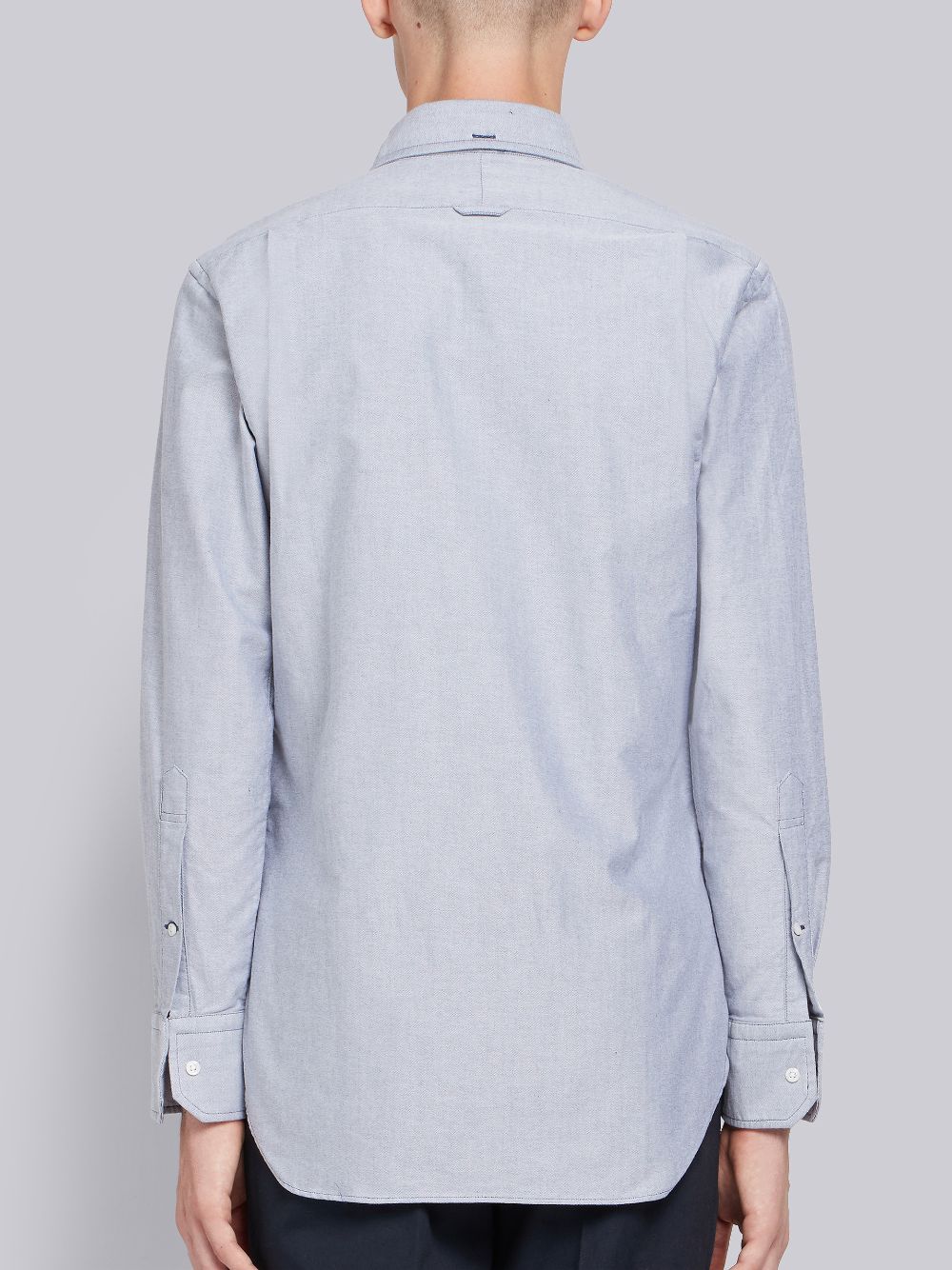 Thom Browne Grosgrain Placket Oxford Men Shirts Blue | ZMB50T63698