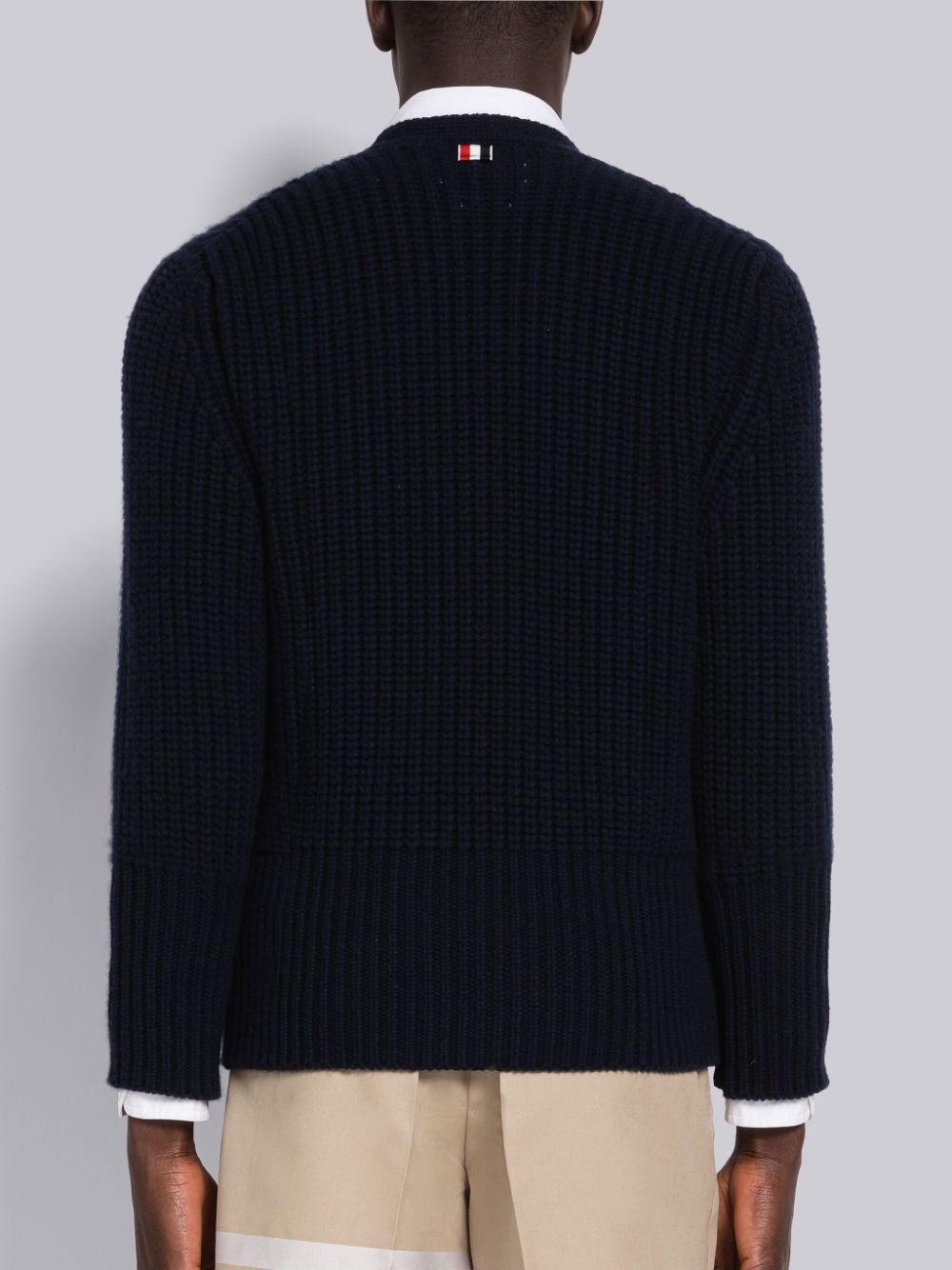 Thom Browne Half Stitch Cashmere Men Cardigan Blue | DKY27A47976