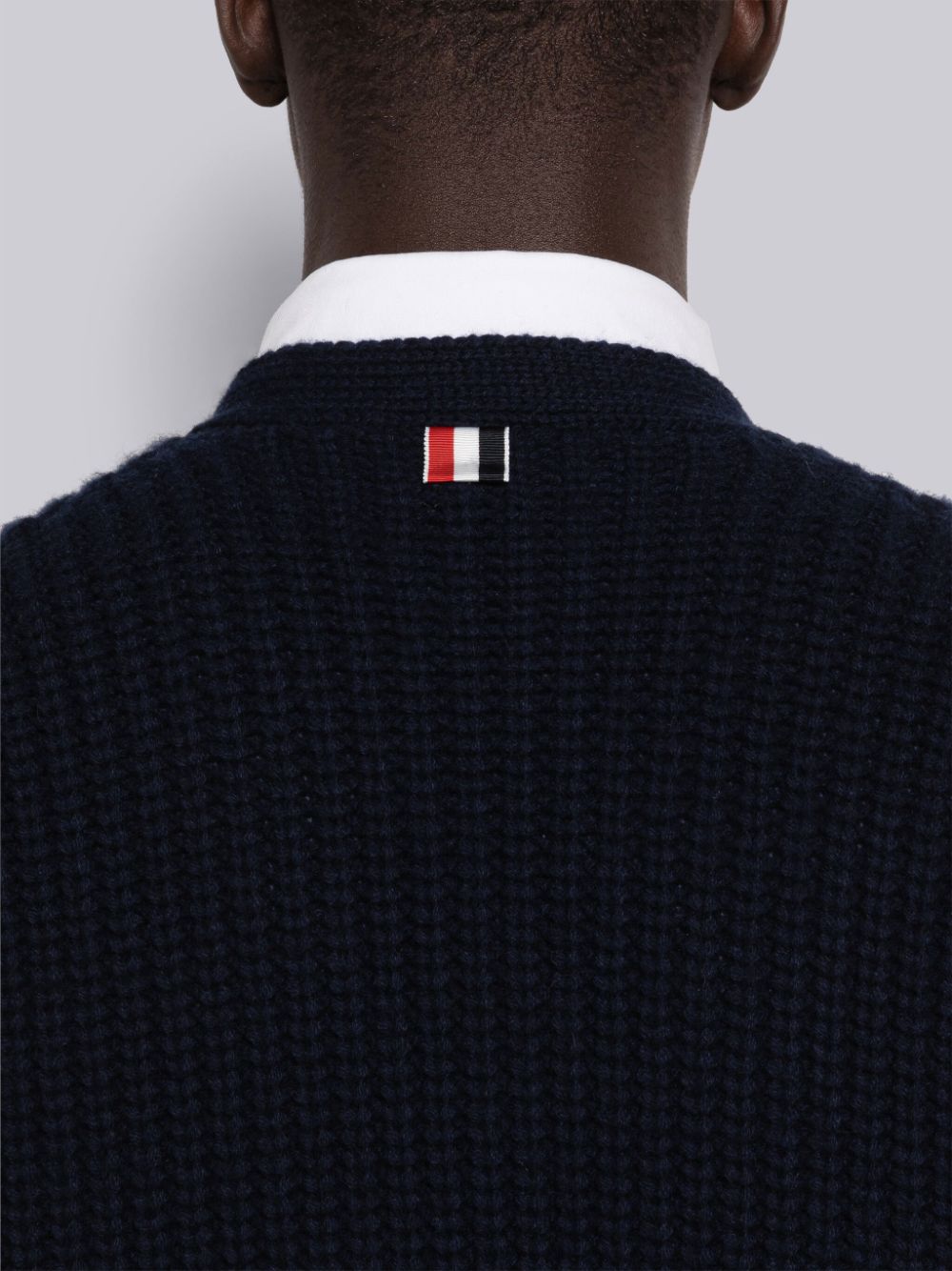 Thom Browne Half Stitch Cashmere Men Cardigan Blue | DKY27A47976