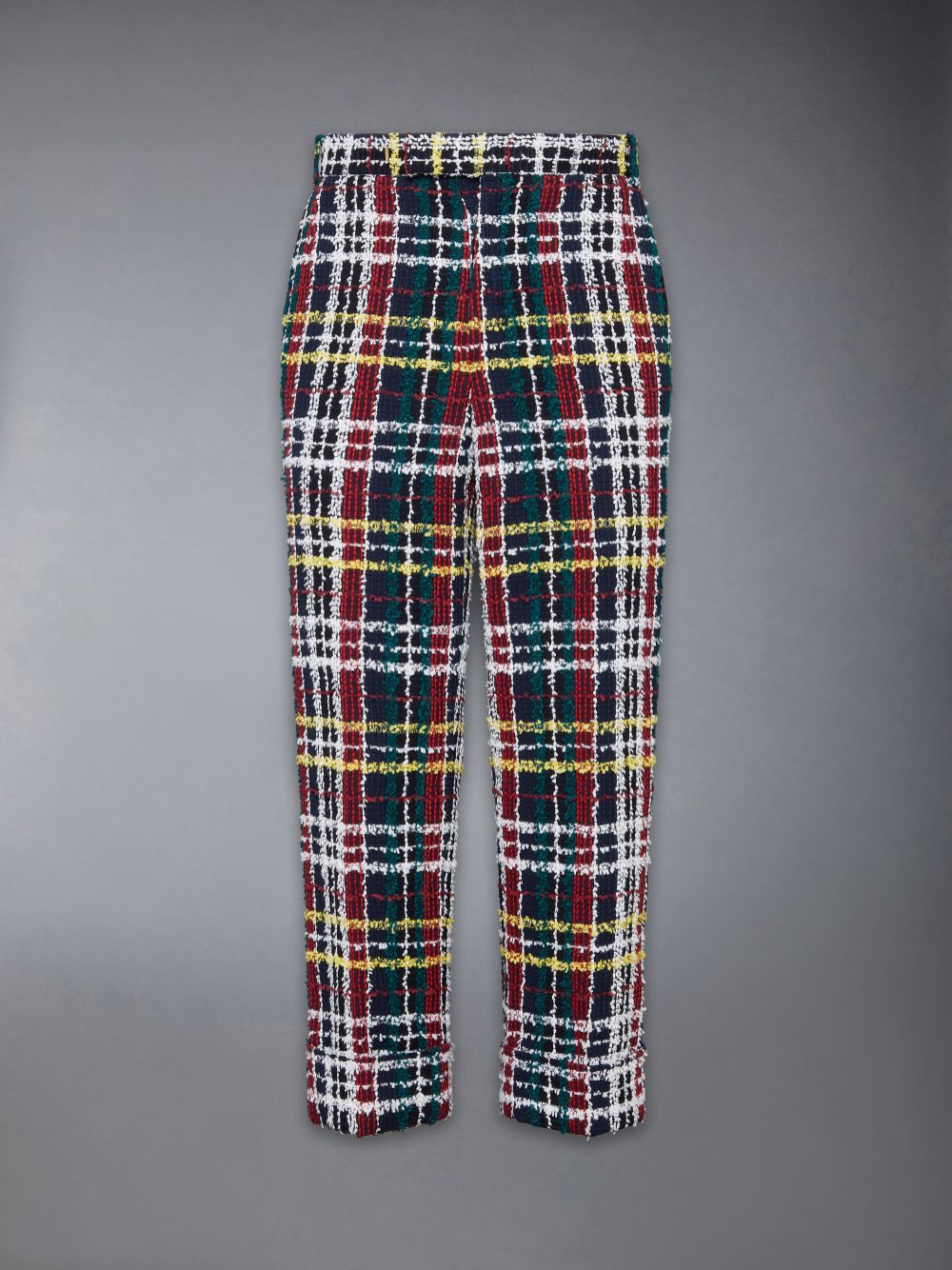 Thom Browne Hunting Tartan Eyelash Tweed Men Pants Green | AVV38T78947