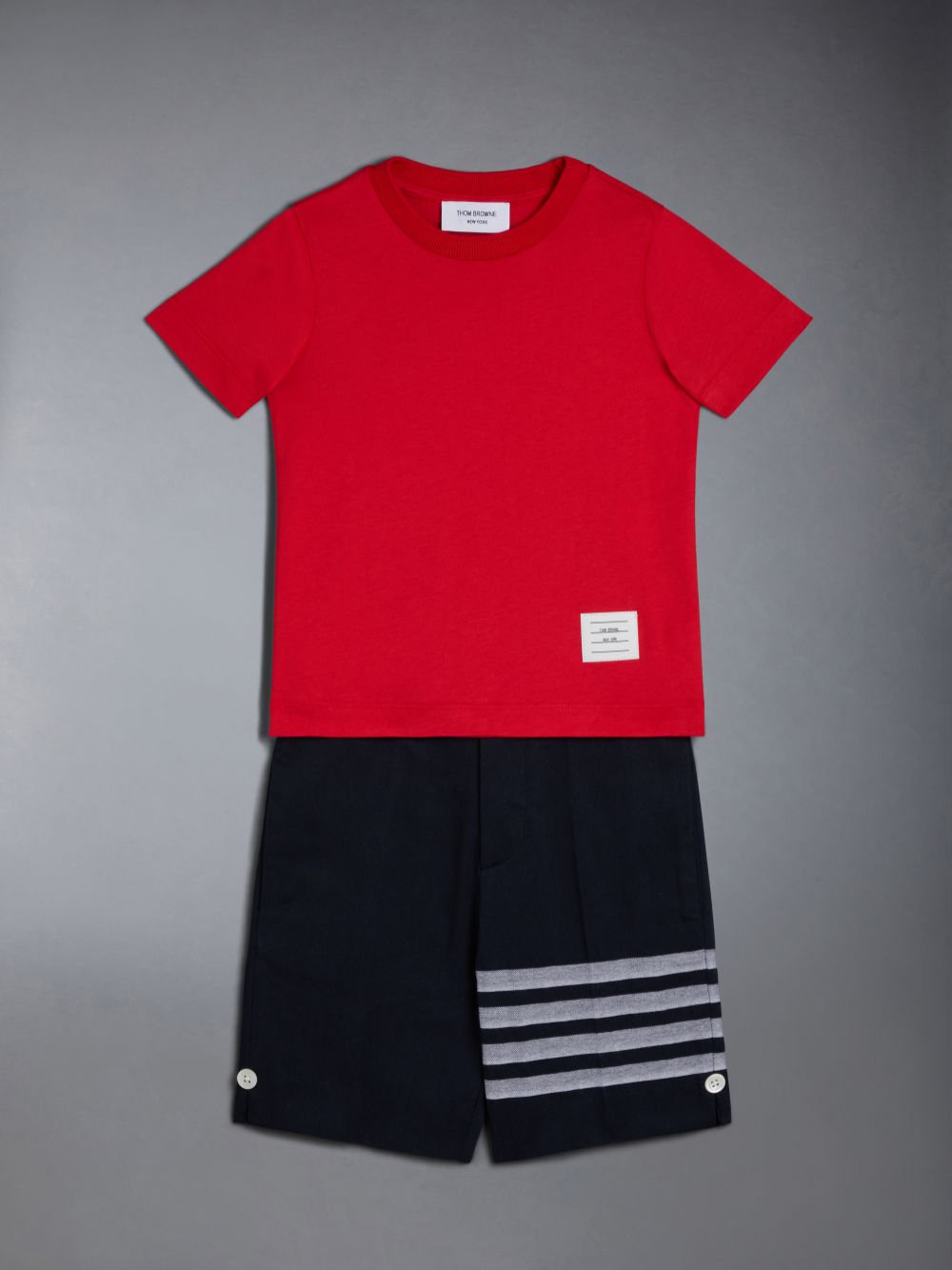 Thom Browne JERSEY STRIPED Girls's T Shirts Blue | FEY69N11204