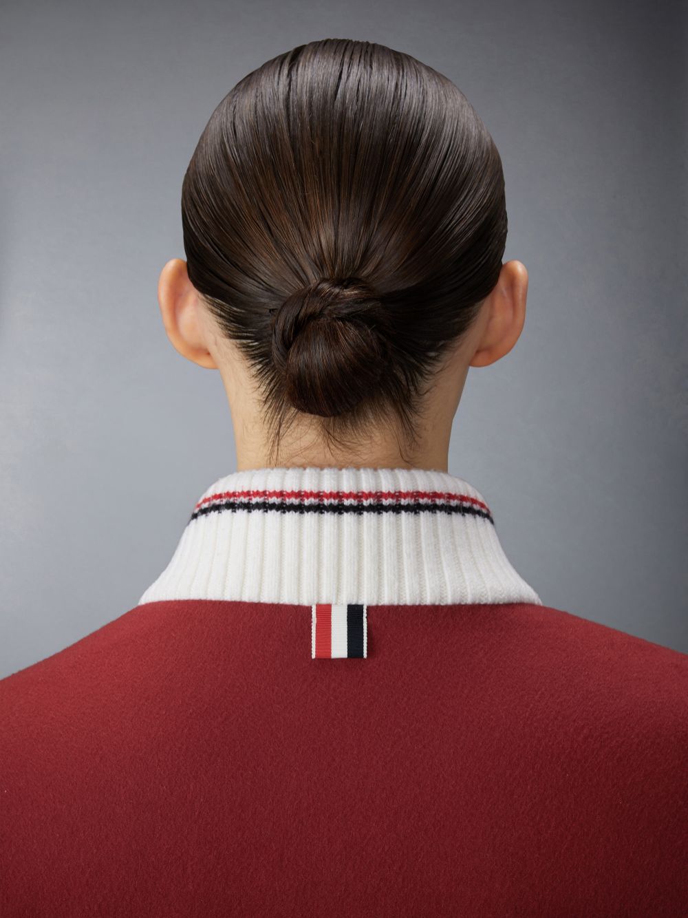 Thom Browne Jacket Weight Cashmere 4-Bar Cropped Varsity Women Jackets Red | PEP34U95910