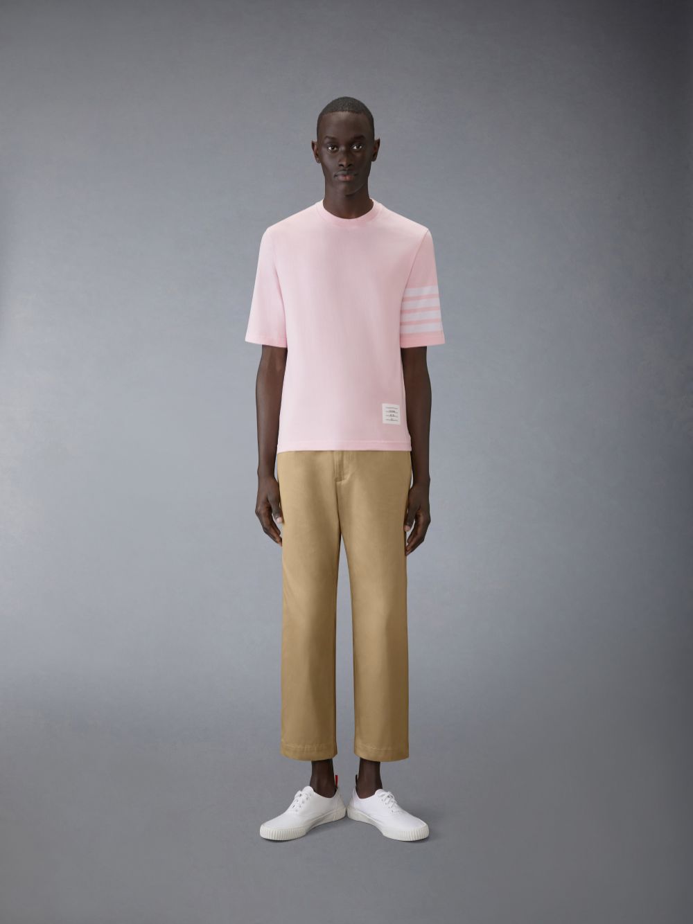 Thom Browne Jersey 4-Bar Short Sleeve Men T Shirts Pink | CHS53O52965