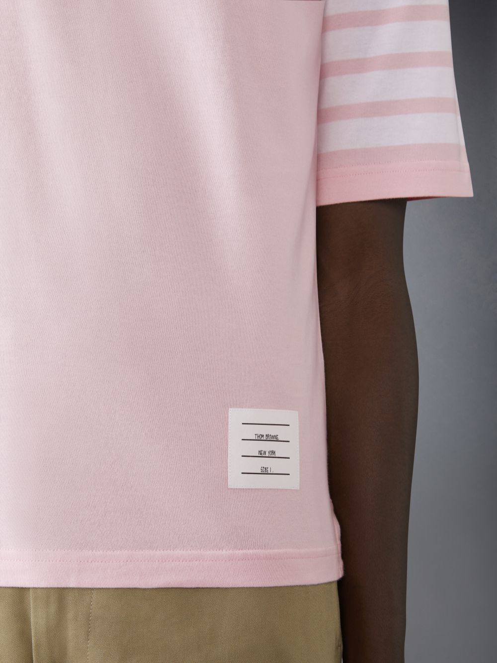 Thom Browne Jersey 4-Bar Short Sleeve Men T Shirts Pink | CHS53O52965