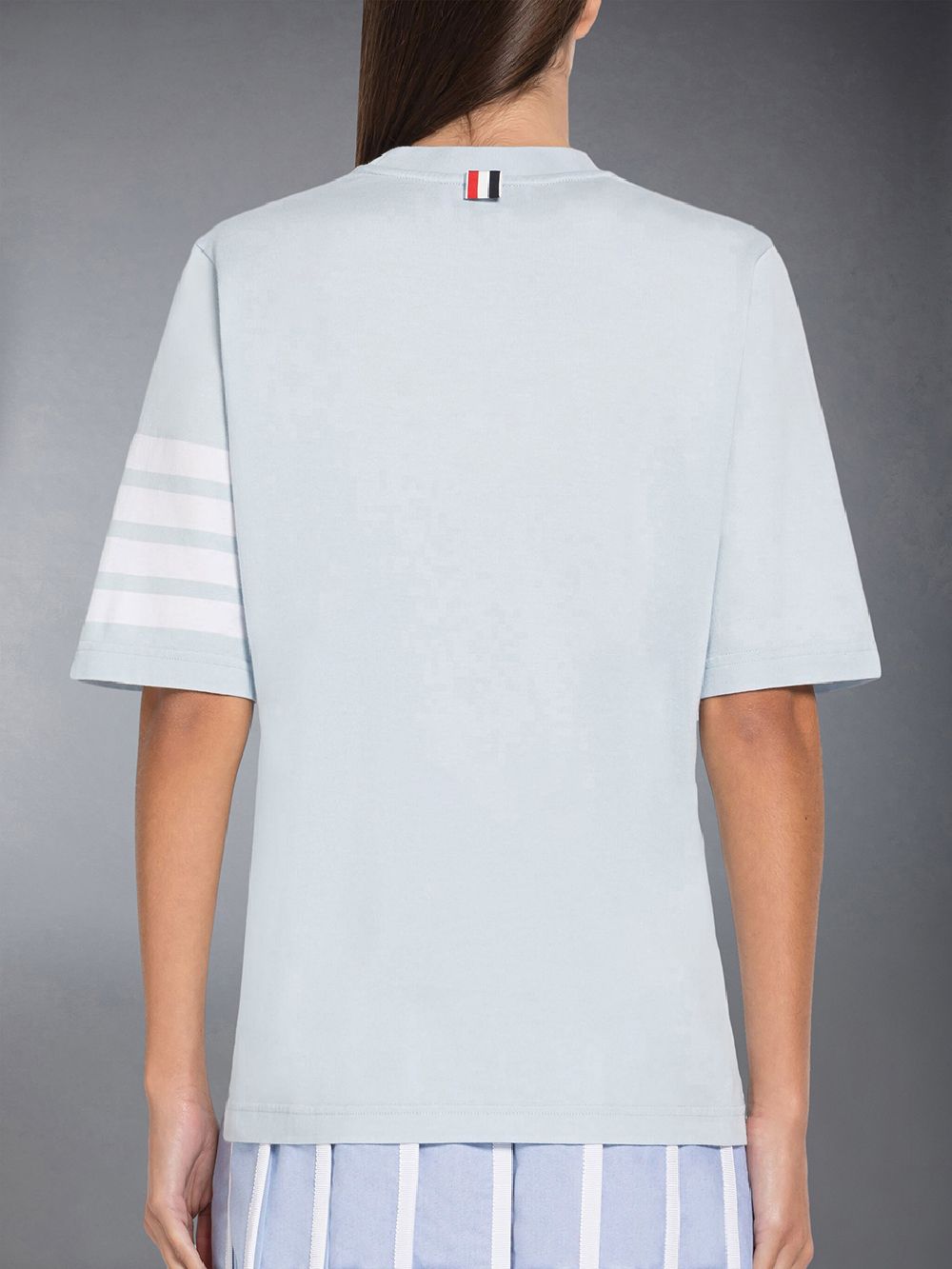 Thom Browne Jersey 4-Bar Short Sleeve Women T Shirts Blue | ZBH29I88068