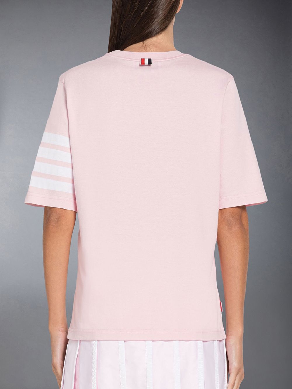 Thom Browne Jersey 4-Bar Short Sleeve Women T Shirts Pink | LZE99R95091