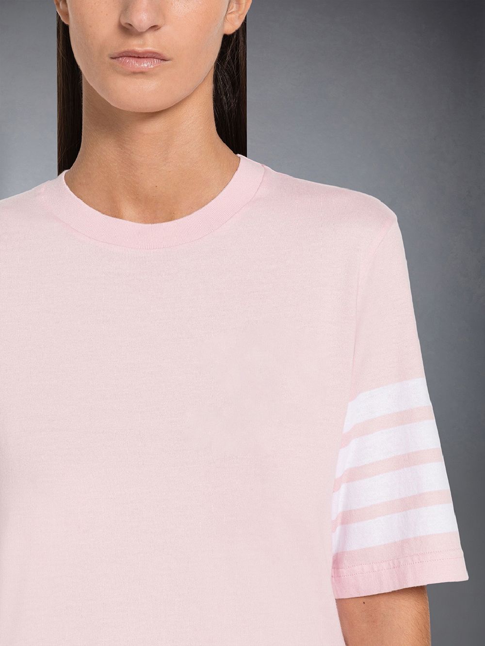 Thom Browne Jersey 4-Bar Short Sleeve Women T Shirts Pink | LZE99R95091