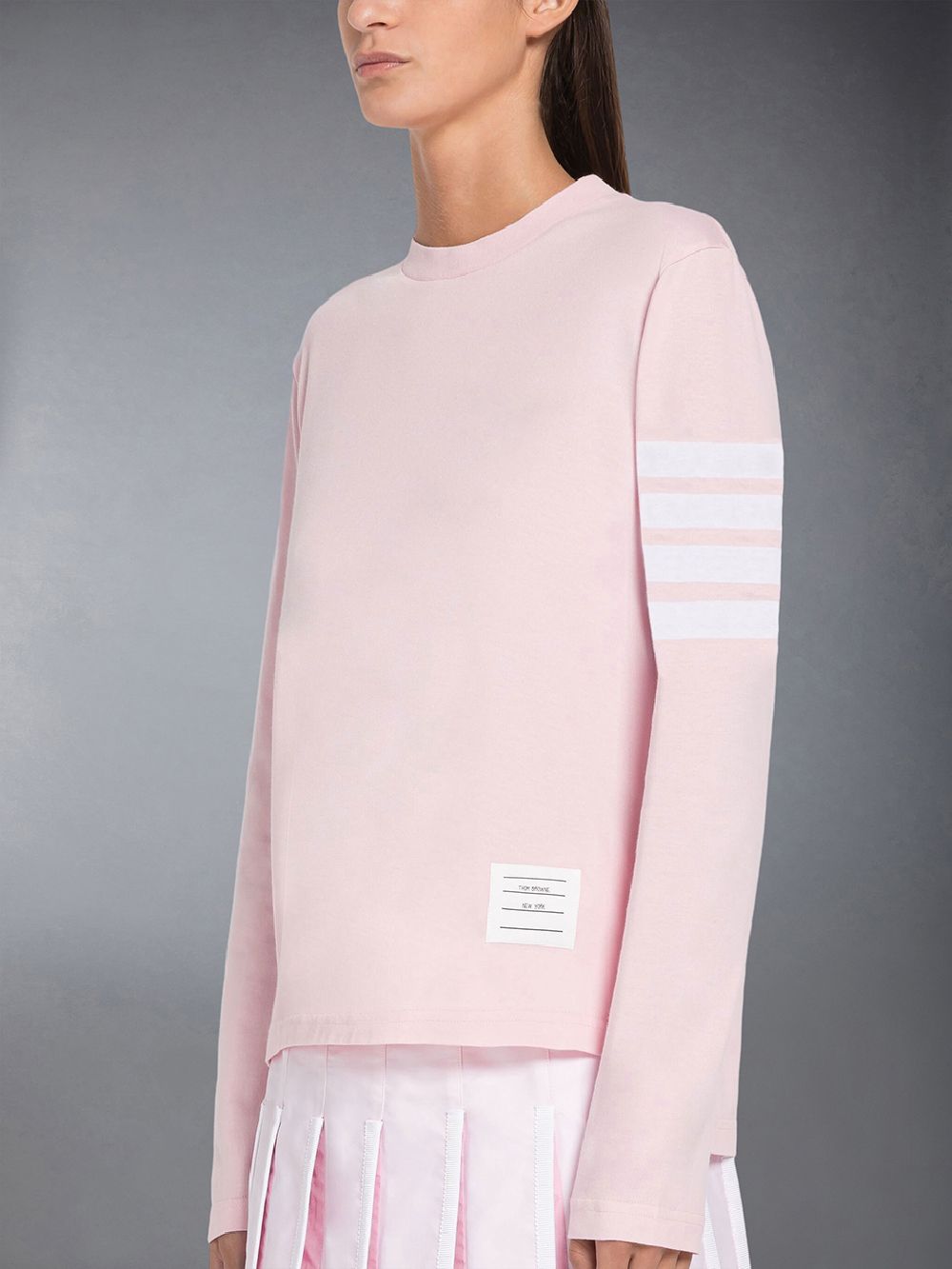 Thom Browne Jersey 4-Bar Women T Shirts Pink | HVI71Q04821