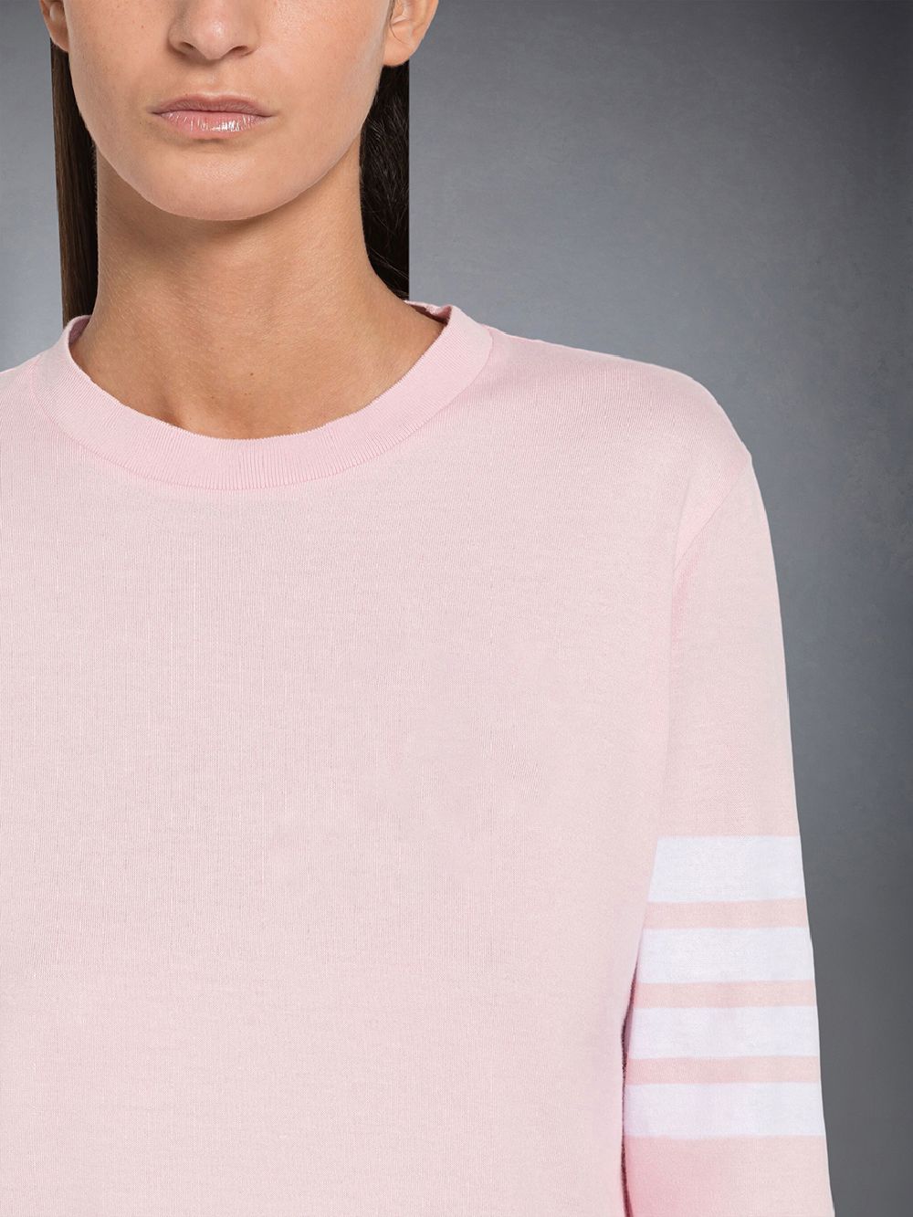 Thom Browne Jersey 4-Bar Women T Shirts Pink | HVI71Q04821