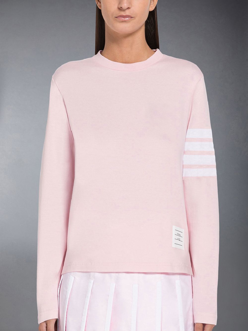 Thom Browne Jersey 4-Bar Women T Shirts Pink | HVI71Q04821