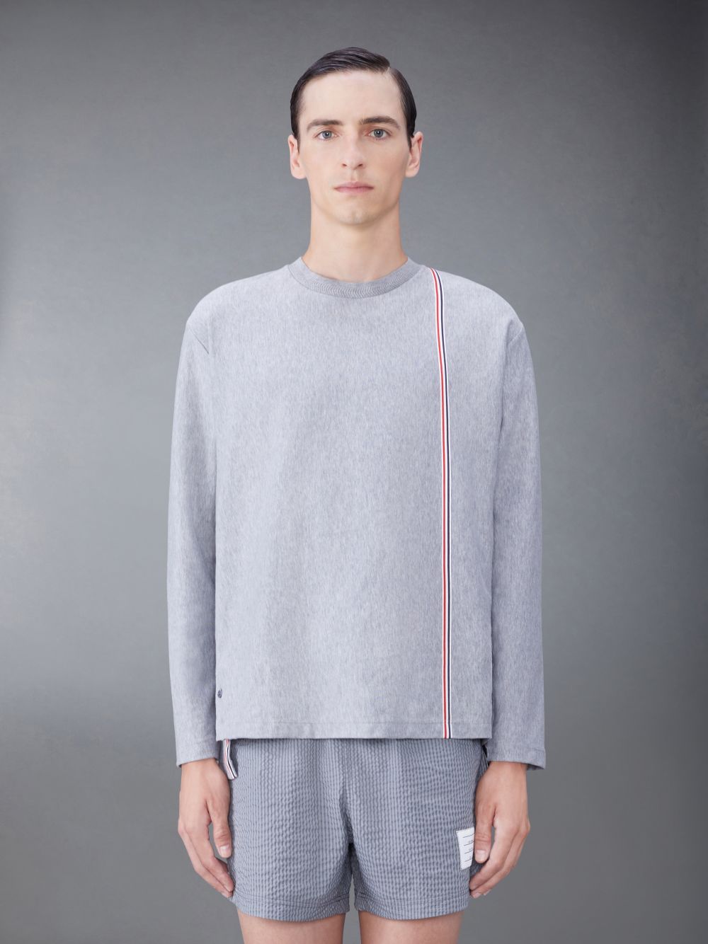 Thom Browne Jersey Oversized Men T Shirts Grey | GPV95O70248