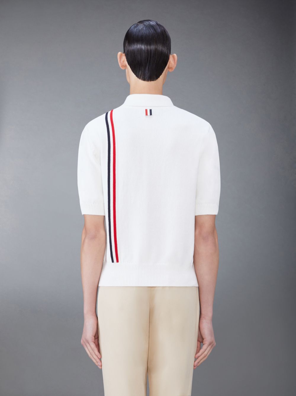 Thom Browne Jersey Relaxed Men Polo Shirt White | HOO58D51530