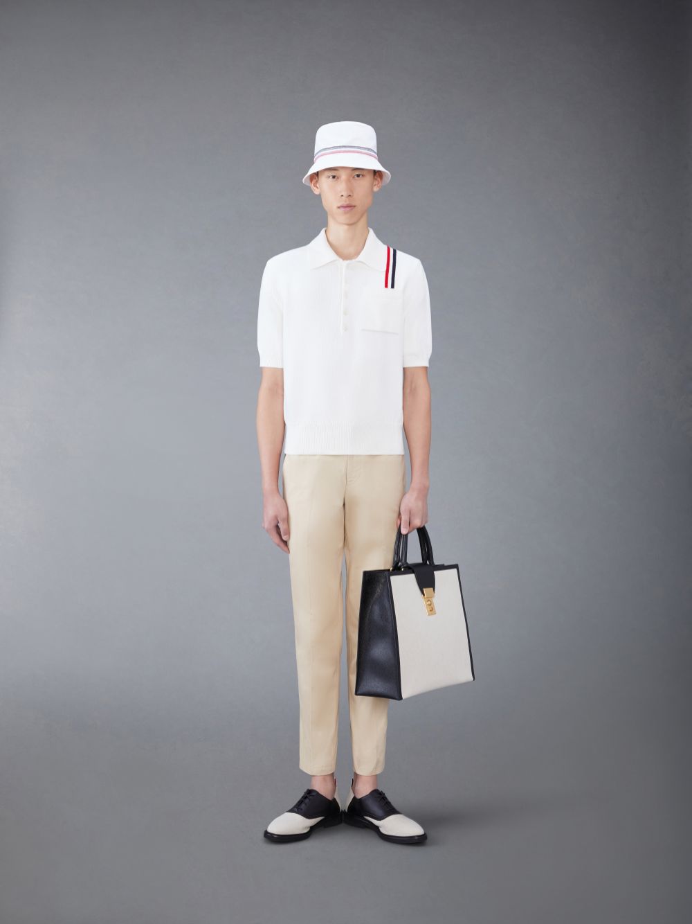 Thom Browne Jersey Relaxed Men Polo Shirt White | HOO58D51530