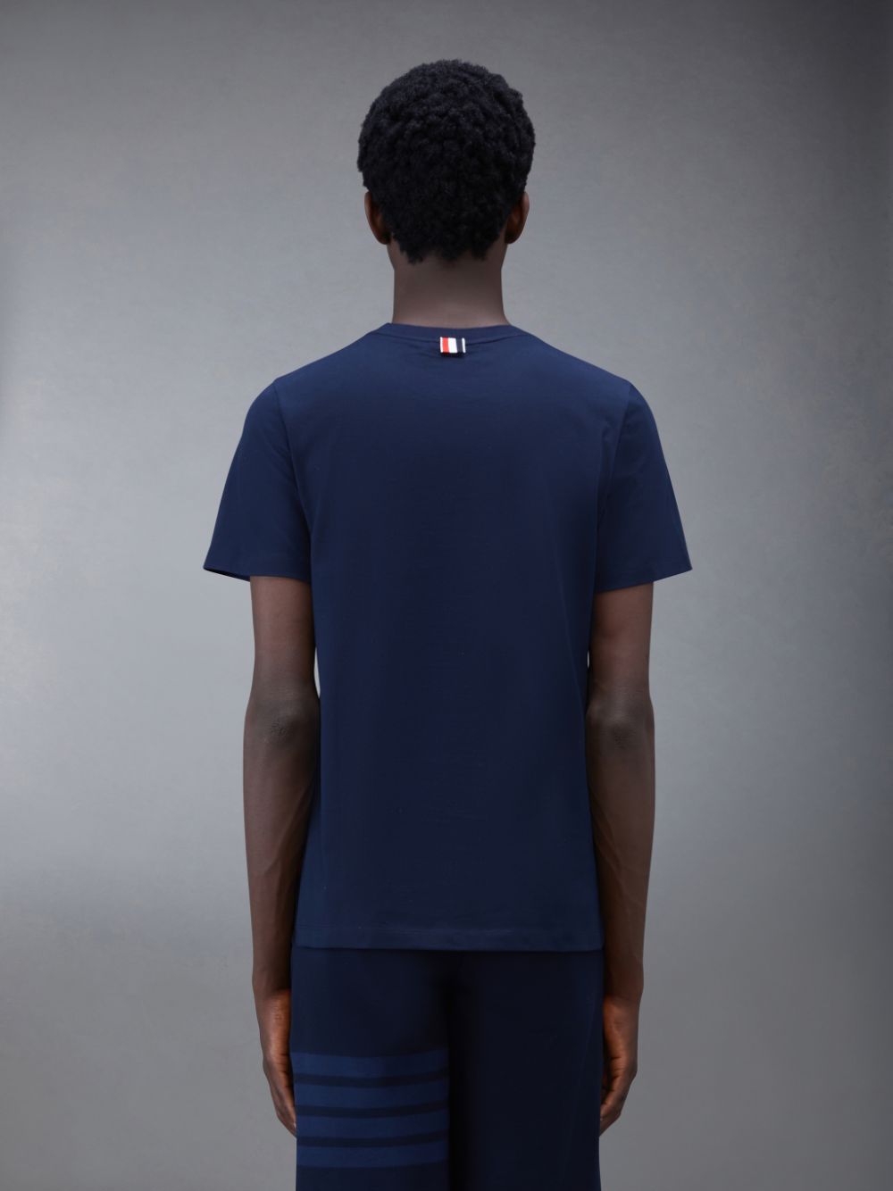 Thom Browne Jersey Relaxed Side Slit Men T Shirts Blue | VBL71K94498