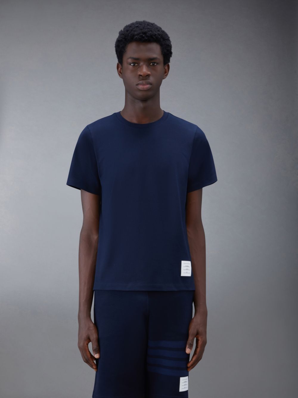 Thom Browne Jersey Relaxed Side Slit Men T Shirts Blue | VBL71K94498