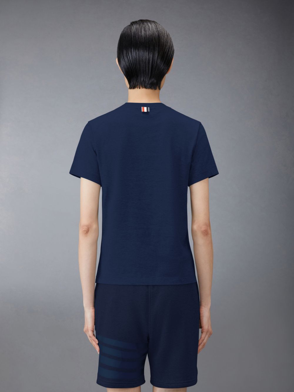 Thom Browne Jersey Relaxed Side Slit Women T Shirts Blue | EFY08P09942