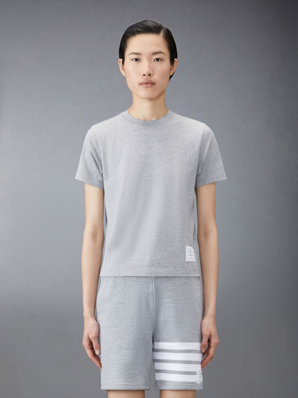 Thom Browne Jersey Relaxed Side Slit Women T Shirts Grey | DQA29Y34295