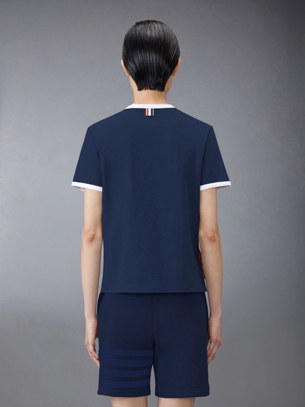 Thom Browne Jersey Ringer Women T Shirts Blue | JEZ99K89485