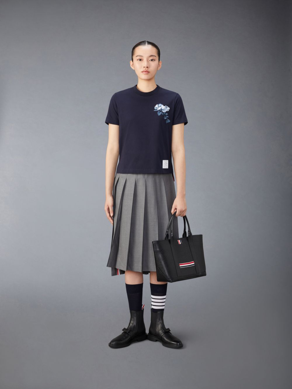 Thom Browne Jersey Rose Women T Shirts Blue | FSM21B91575