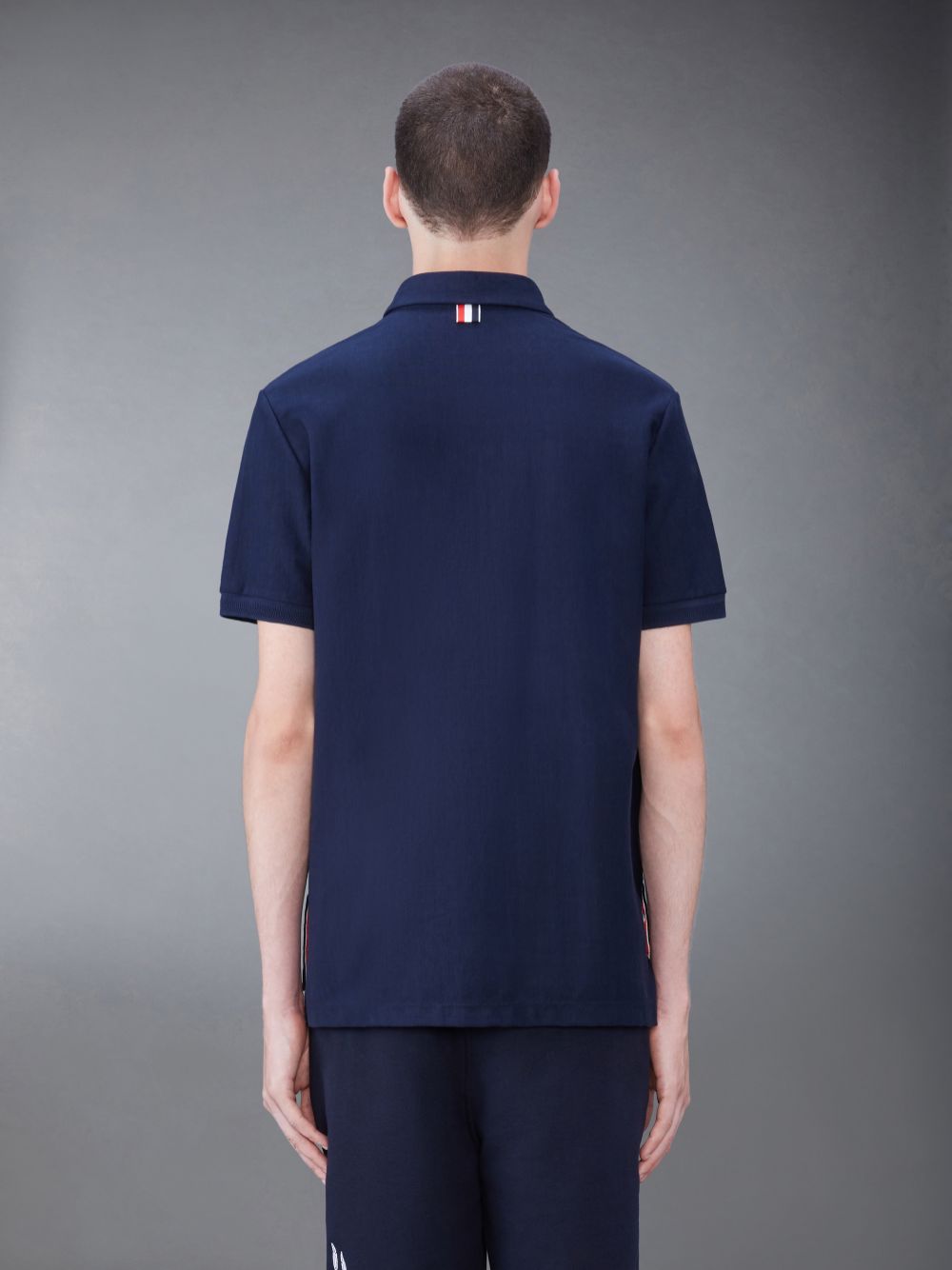 Thom Browne Jersey Short Sleeve Collection Men Polo Shirt Blue | SZW13L37161