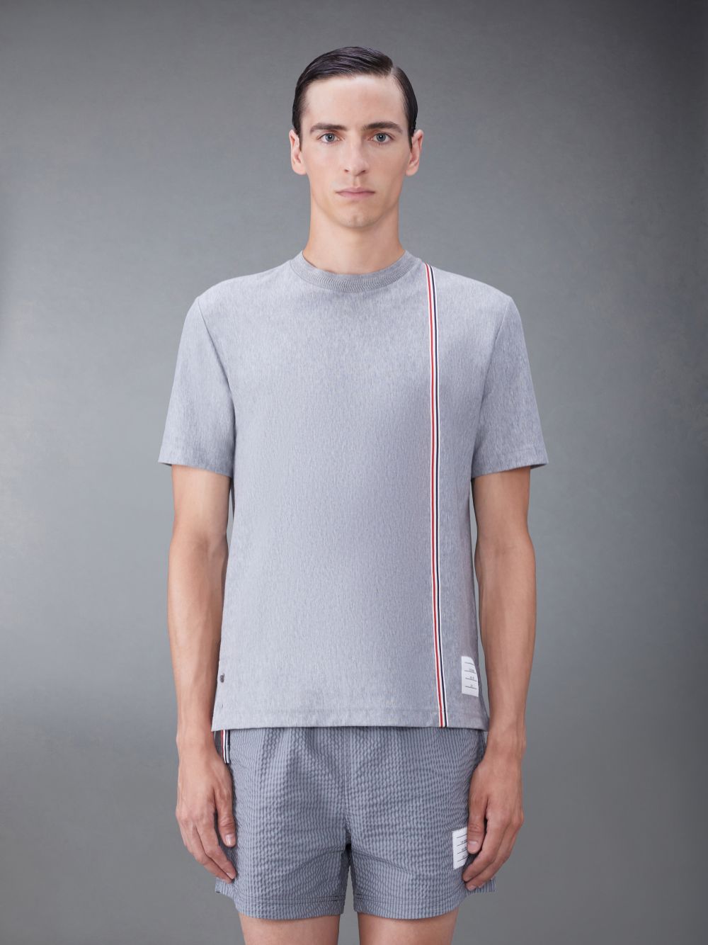 Thom Browne Jersey Short Sleeve Men T Shirts Grey | ROC63C45523