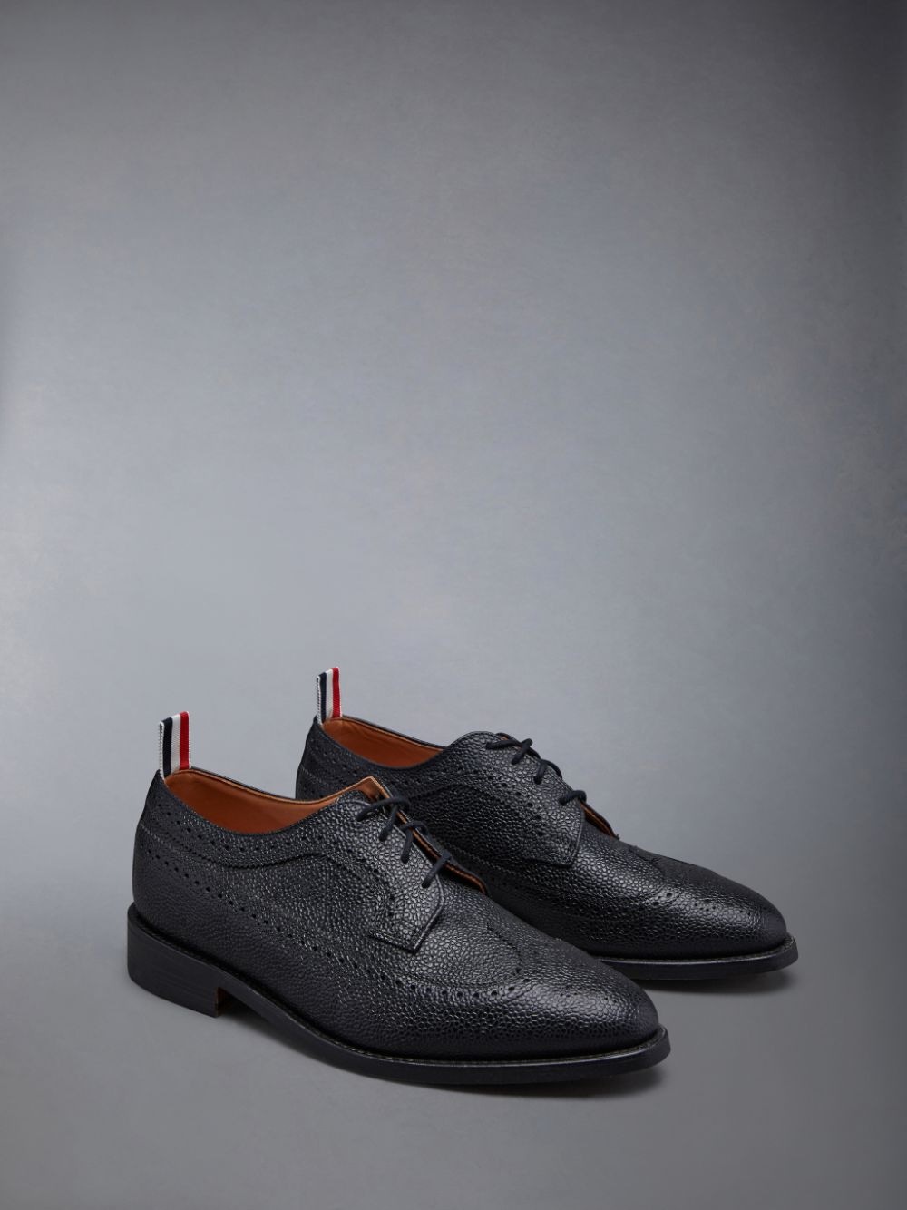 Thom Browne Leather Sole Longwing Women Brogue Shoes Black | EVX75Z36532