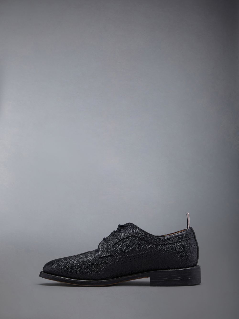 Thom Browne Leather Sole Longwing Women Brogue Shoes Black | EVX75Z36532