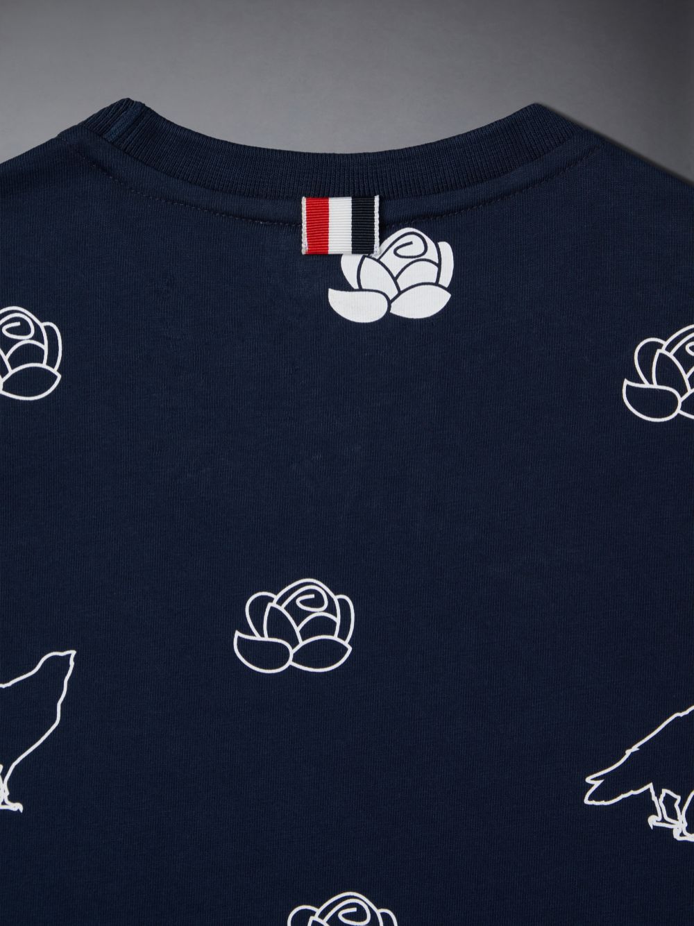 Thom Browne Light Medium Jersey Rose and Raven Boys's T Shirts Blue | ZFP88Q44351