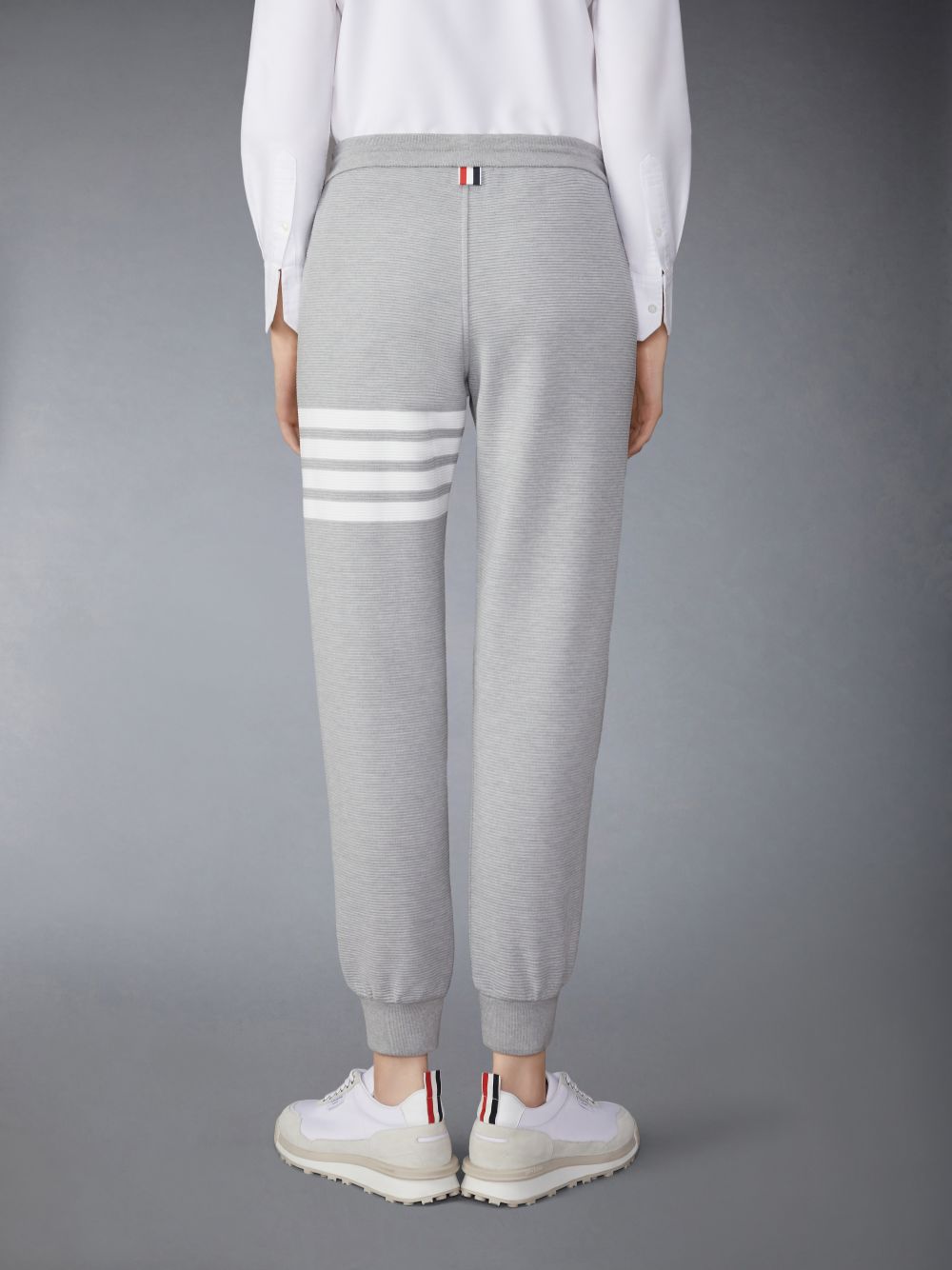 Thom Browne Light Ottoman Rib 4-Bar Women Sweatpants Grey | GNZ43O79984