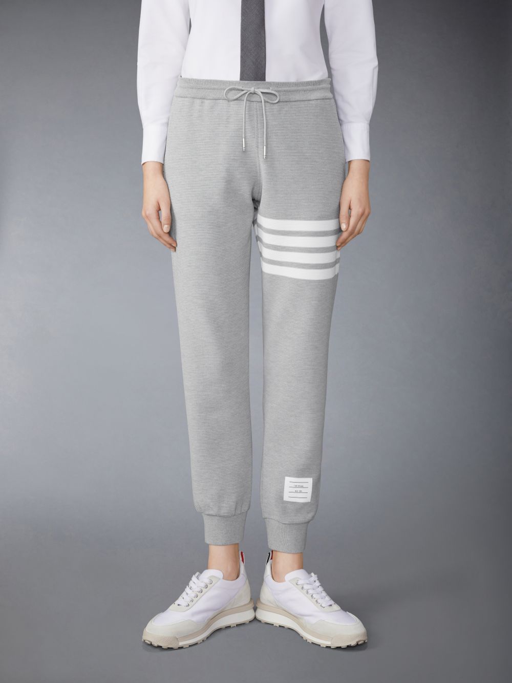 Thom Browne Light Ottoman Rib 4-Bar Women Sweatpants Grey | GNZ43O79984