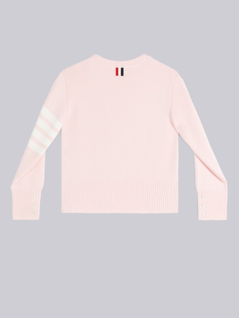 Thom Browne Light Pink Milano Stitch Cotton 4-Bar Crew Neck Boys's Pullover Pink | GWB92G44829