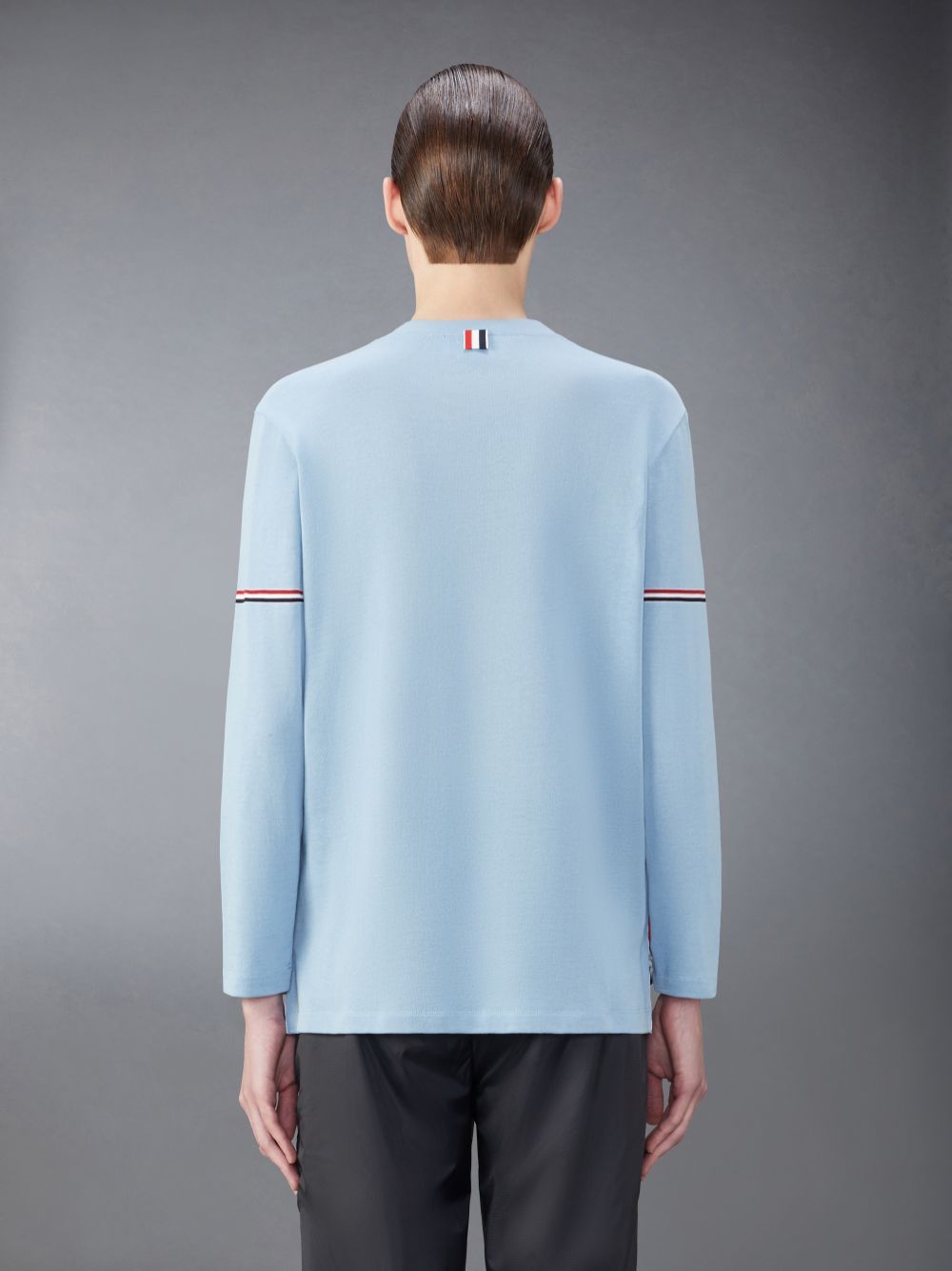 Thom Browne Light Weight Cotton Stripe Men T Shirts Blue | TYW36E92357