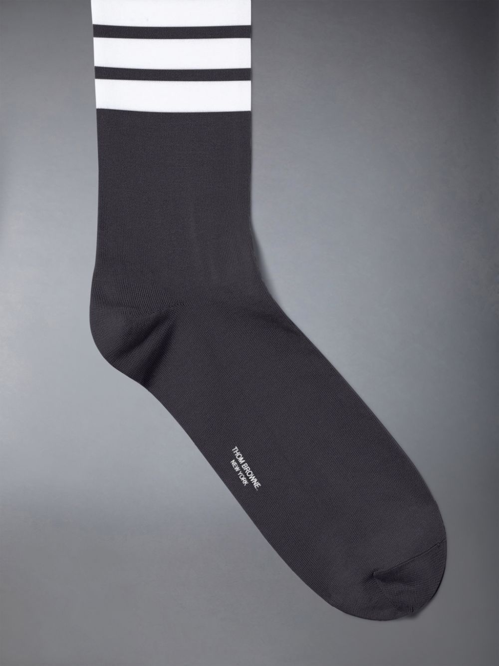 Thom Browne Lightweight Cotton 4-Bar Mid-calf Men Socks Grey | HOL27K83877