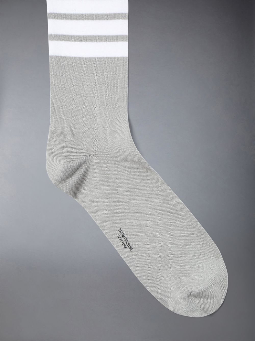 Thom Browne Lightweight Cotton 4-Bar Mid-calf Men Socks Grey | RTR64D91657