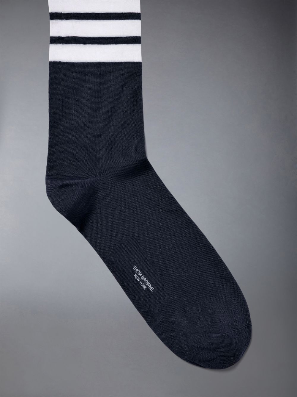 Thom Browne Lightweight Cotton 4-Bar Mid-calf Men Socks Blue | JJQ14N26604