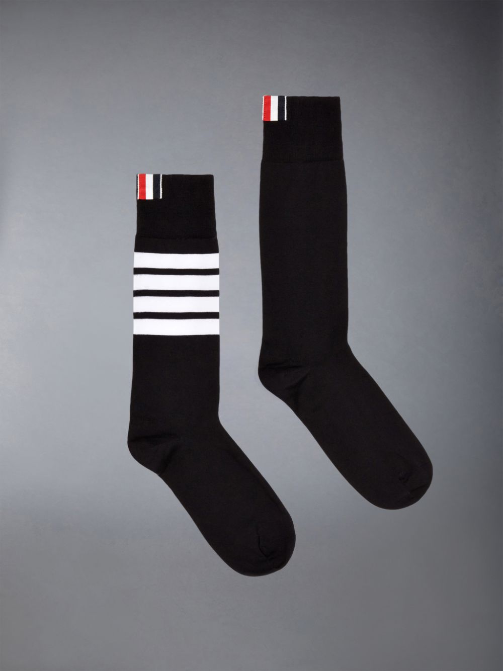 Thom Browne Lightweight Cotton Mid-calf 4-Bar Women Socks Black | CLX63Y32769