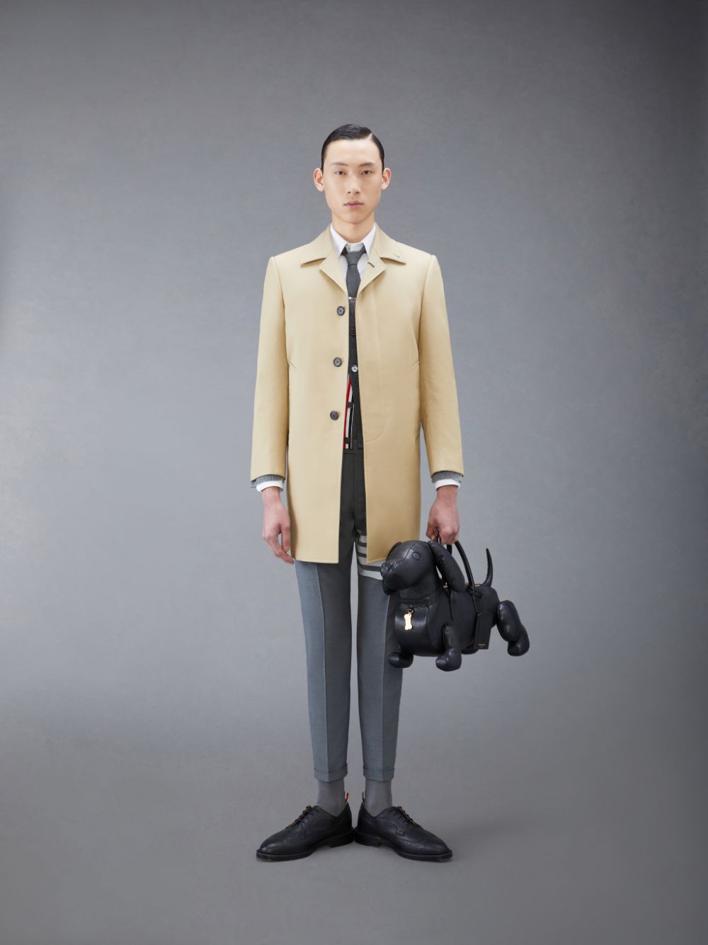 Thom Browne Mackintosh Bal Collar Men Coats Beige | BHS98L18232