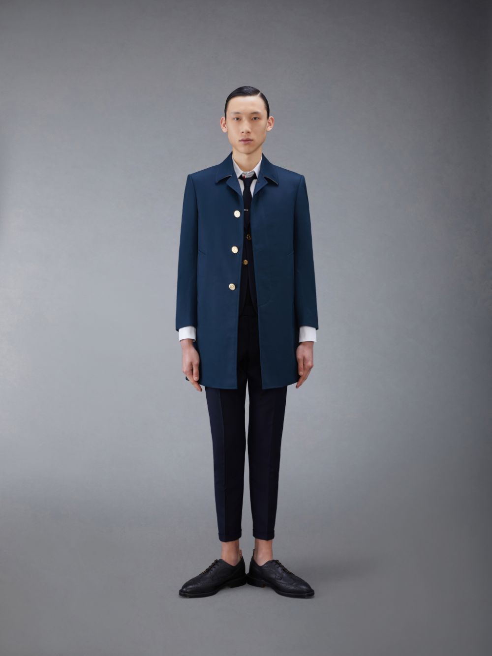 Thom Browne Mackintosh Bal Collar Men Coats Blue | VTI15B60509