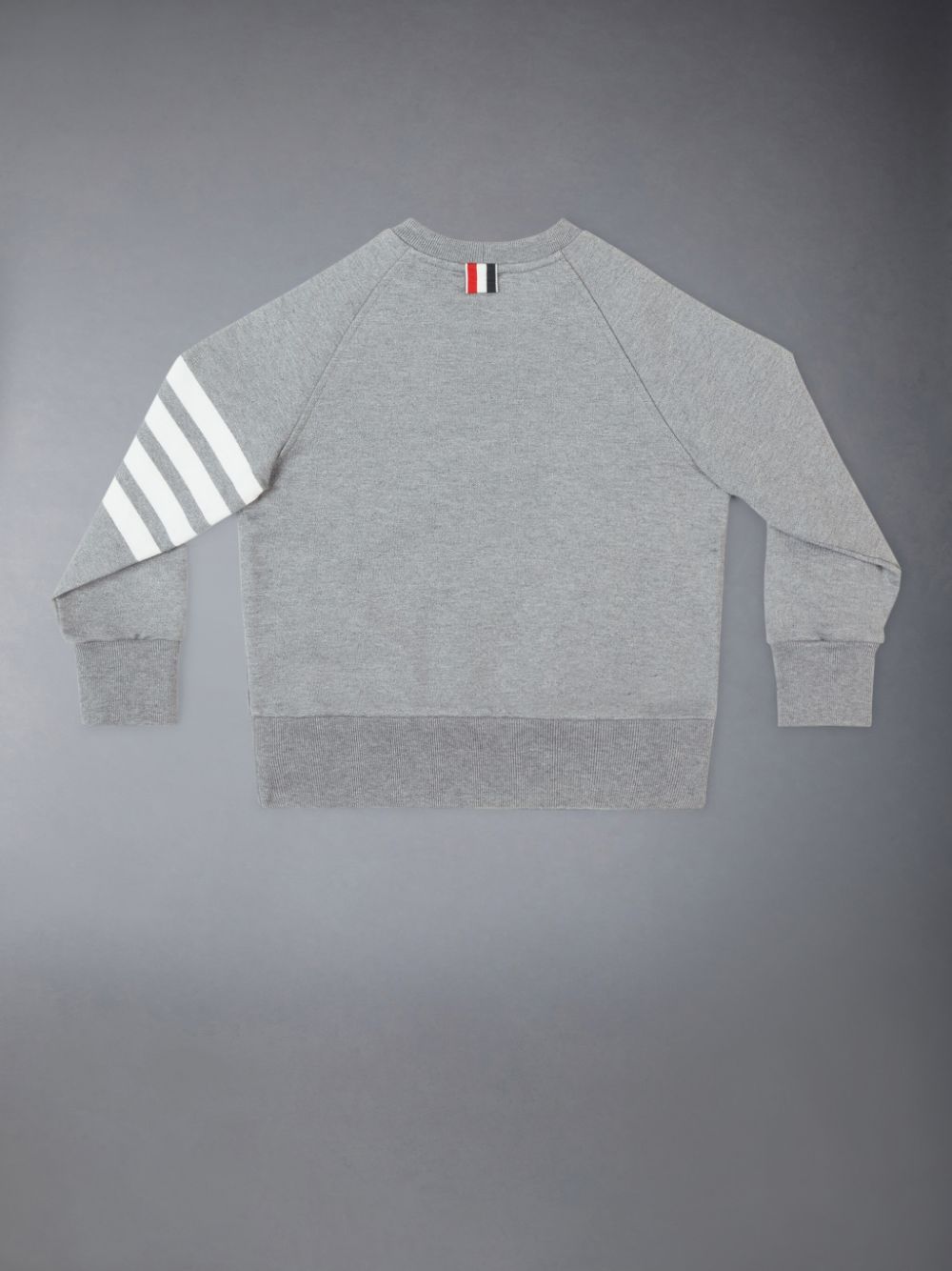 Thom Browne Medium Classic Cotton Loopback Jersey Raglan Sleeve Engineered 4-Bar Boys's Sweatshirts Grey | ZGZ79G51819