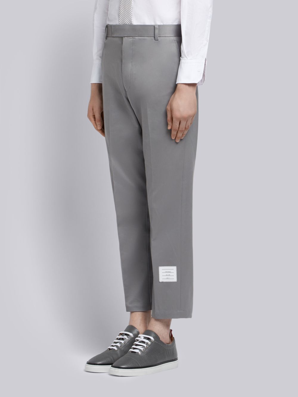 Thom Browne Medium Cotton Twill Unconstructed Chino Men Pants Grey | TFB34D65052