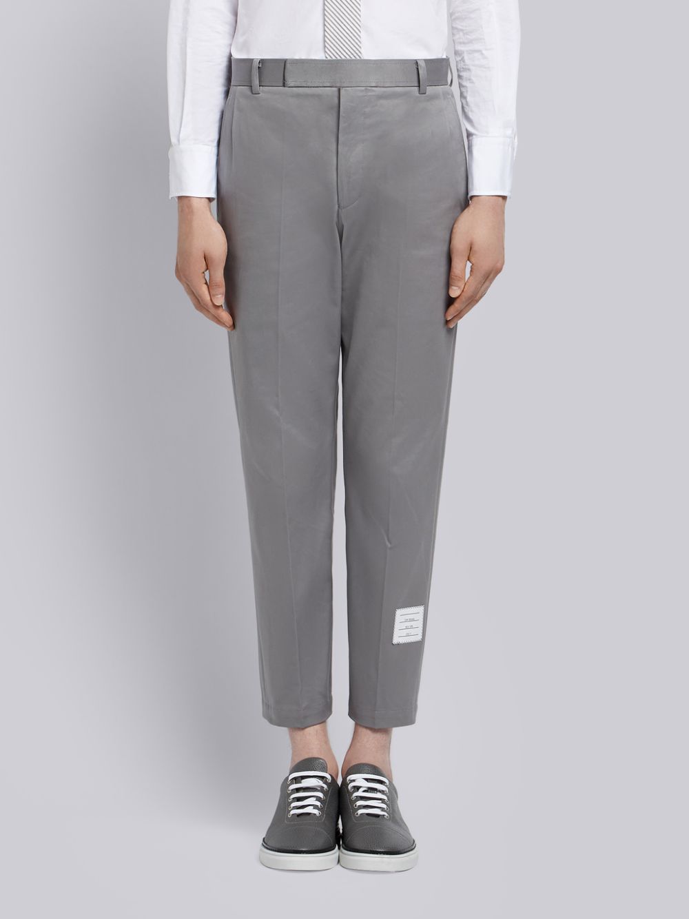 Thom Browne Medium Cotton Twill Unconstructed Chino Men Pants Grey | TFB34D65052