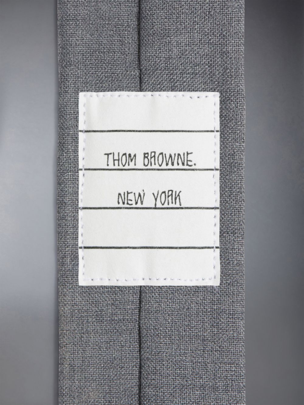 Thom Browne Medium Plain Weave 4-Bar Men Ties Grey | CQB06J65094