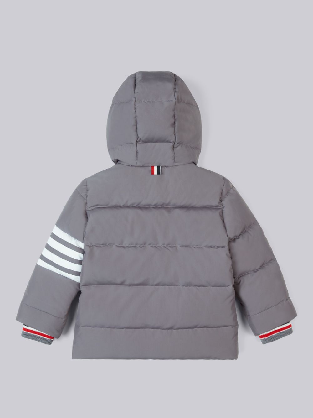 Thom Browne Medium Ripstop Downfilled Hooded 4-Bar Boys's Parka Grey | KRB82V23873