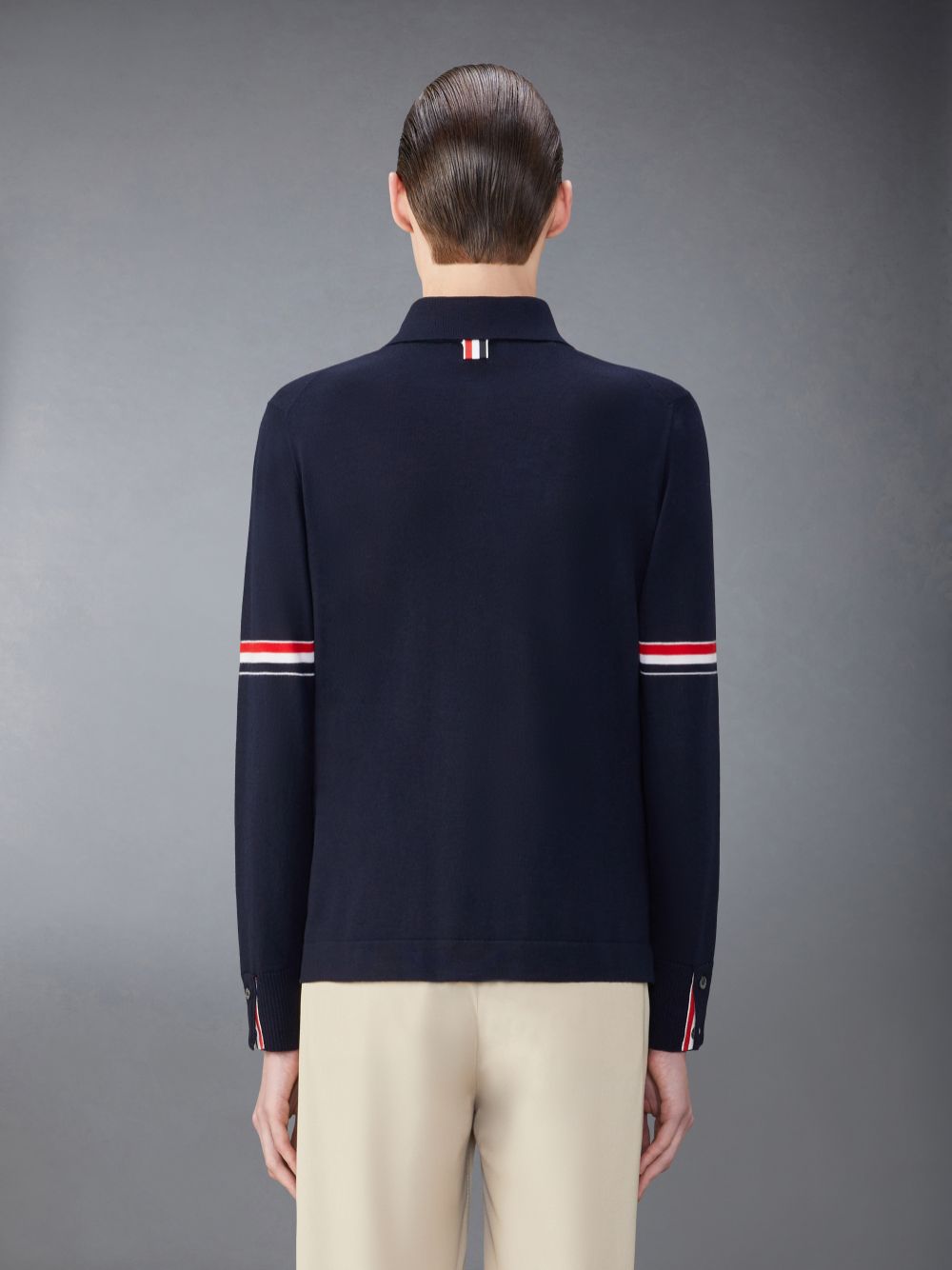 Thom Browne Merino Wool Armband Men Shirts Blue | TCP28E11198