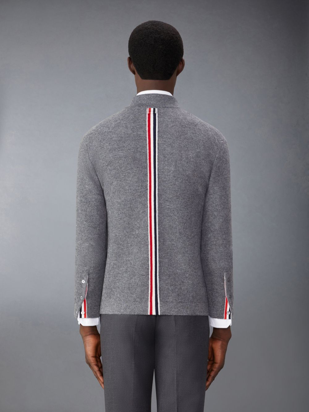 Thom Browne Merino Wool Washed Pique Men Jackets Grey | JNL39D72388